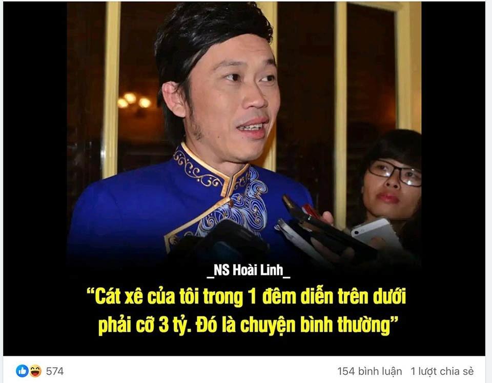 Xuất hiện tin Hoài Linh nhận cát-xê 3 tỷ mỗi đêm diễn: Thực hư ra sao?-1