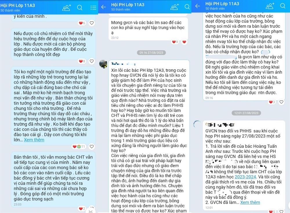Toàn bộ tin nhắn của phụ huynh bị cho là xúc phạm nhà trường-2