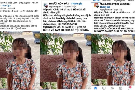 Đăng thông tin ‘trẻ bị lạc’ lên mạng câu like để bán hàng