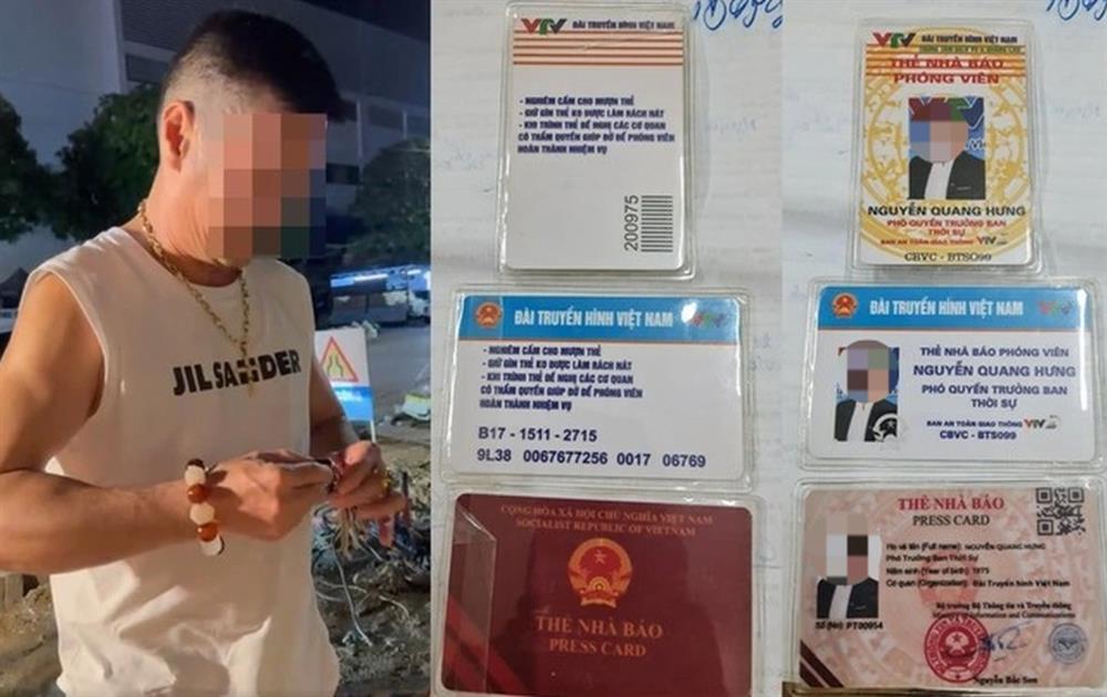 Khởi tố tài xế có nồng độ cồn, trình 3 thẻ nhà báo giả-1