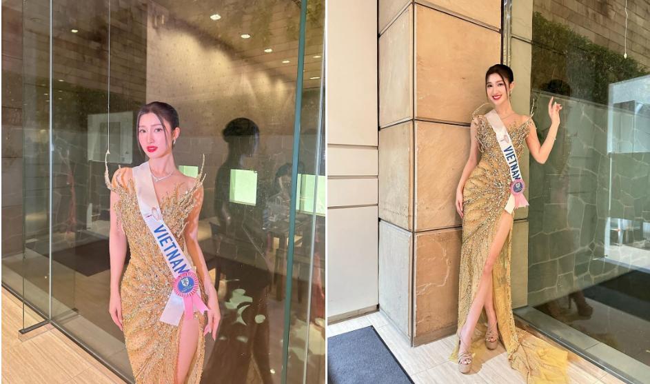 Á hậu Phương Nhi giành giải thưởng đầu tiên tại Hoa hậu Quốc tế-3