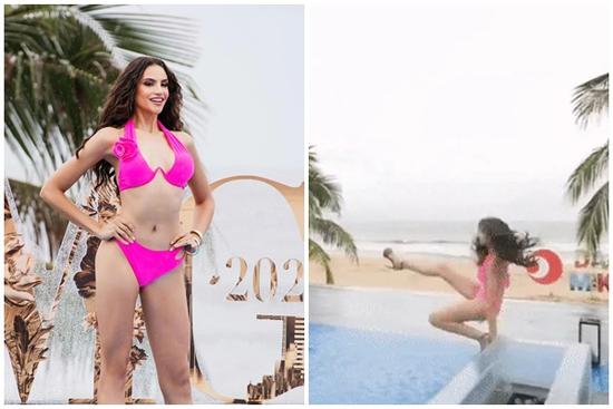 Hoa hậu Hòa bình Dominica lên tiếng việc 2 lần bị ngã khi diễn bikini