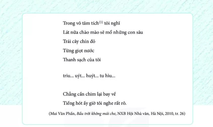 Thêm một bài thơ trong SGK lớp 6 trở thành tâm điểm tranh cãi: Triu… uýt… huýt… tu hìu… là gì?-2