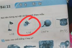 Bức ảnh trong vở bài tập tiếng Việt của học sinh lớp 1 gây tranh cãi: Đây là con gì?
