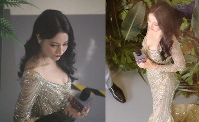 Thân hình đồng hồ cát của Địch Lệ Nhiệt Ba qua ống kính thường-5