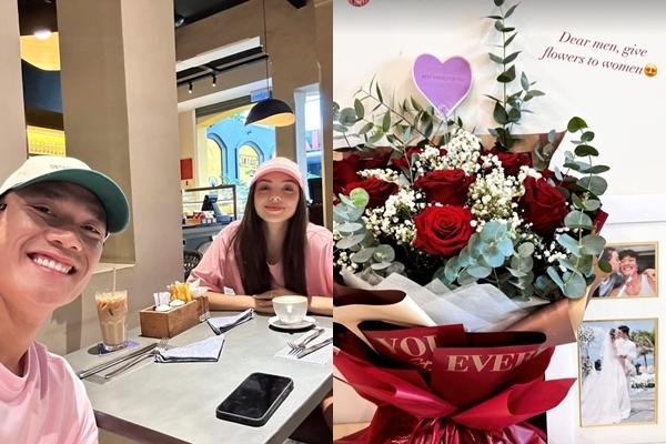 Vợ Tây của Bùi Tiến Dũng trang điểm nhẹ nhàng vẫn gây chú ý-3