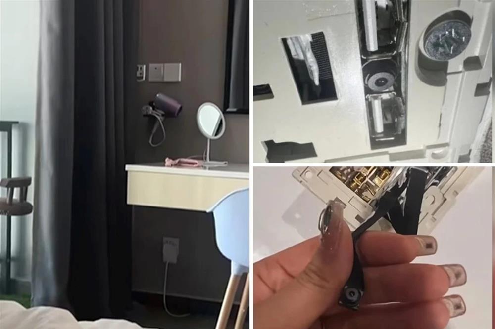 Đi trăng mật, cặp đôi tá hoả phát hiện camera ẩn trong ổ điện nhà nghỉ-1