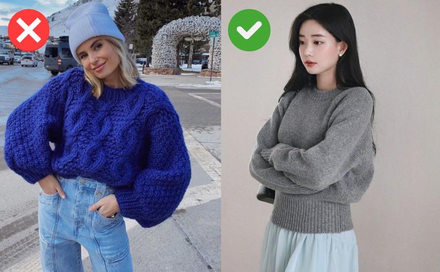 4 kiểu áo len khiến bạn trông béo hơn-1