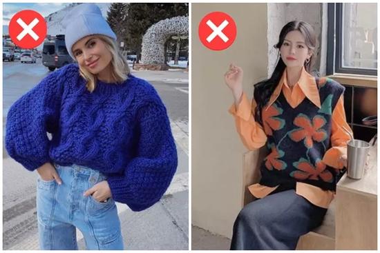 4 kiểu áo len khiến bạn trông béo hơn