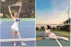 Elly Trần và dàn sao Việt mặc hở chơi tennis, có người diện cả đồ bơi ra sân