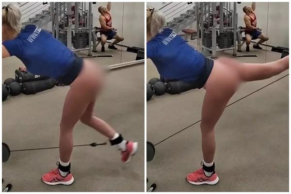 Sắc vóc đáng ngưỡng mộ nhờ tập gym của cụ bà U80-5