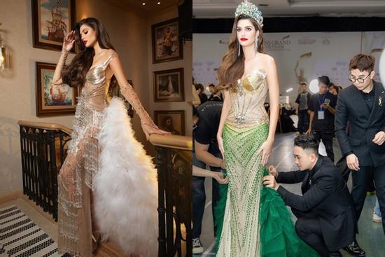 Phía sau váy 'đúc khuôn cơ thể' được 'hoa hậu đẹp nhất thế giới' mặc đi final walk