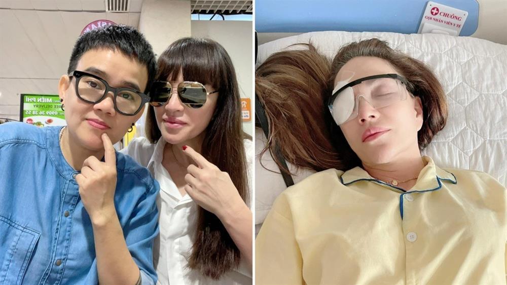 Thanh Hà bị giảm thị lực phải lên bàn mổ, Phương Uyên túc trực không rời-1