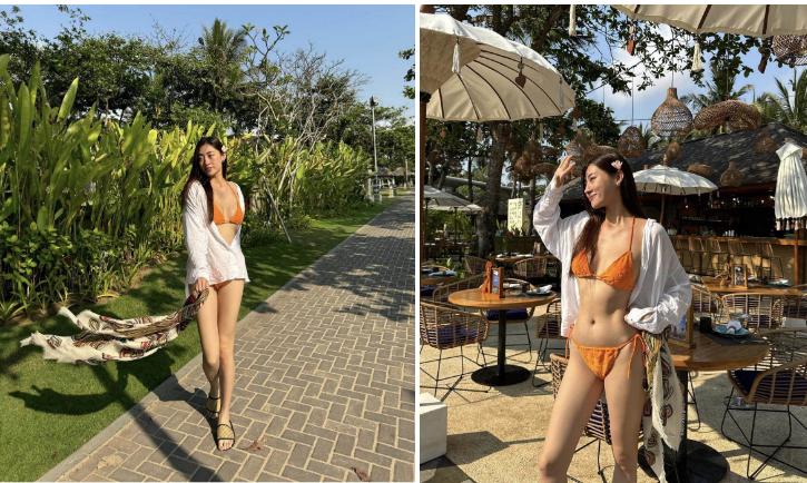 Lương Thùy Linh khéo mặc thongkini khoe chiều cao 1m80-3