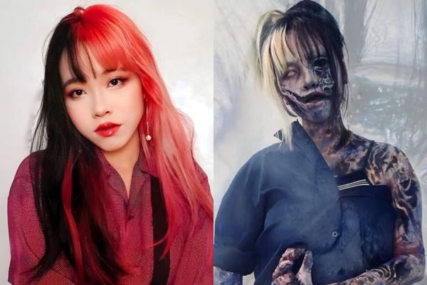 Sốt xình xịch kiểu trang điểm nhái robot kinh dị trên TikTok-3