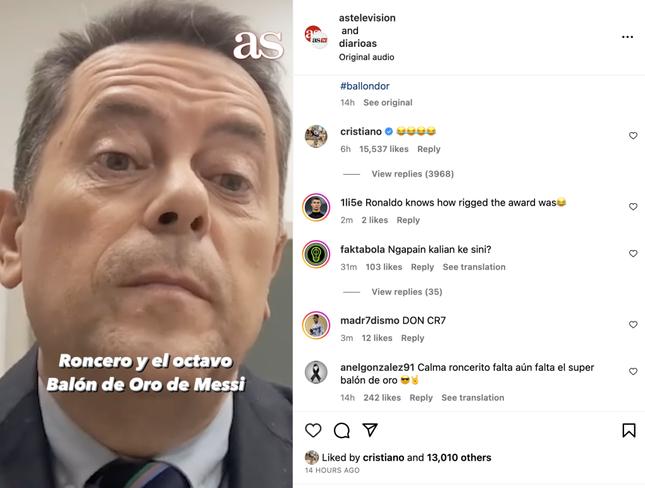 Messi bị chê không xứng đoạt Quả bóng vàng 2023, Ronaldo phản ứng kỳ lạ-1