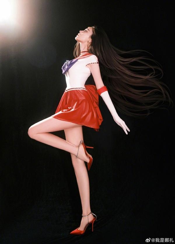 Cổ Lực Na Trát gây sốt với màn hóa thân thành Thủy thủ Sao Hỏa-2