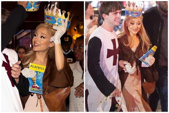 Ariana Grande được bắt gặp đến xem bạn trai tin đồn Ethan Slater biểu diễn