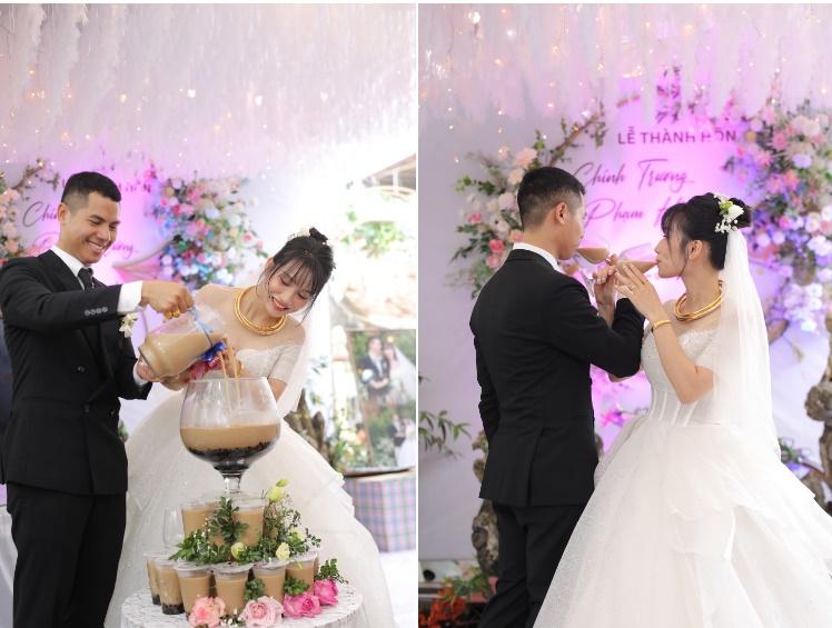 Cặp đôi 9X rót trà sữa thay rượu vang trong lễ cưới: Chú rể tự tay nấu cả đêm-1