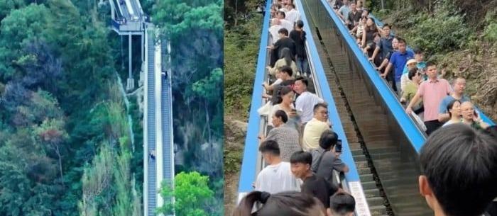 Leo núi bằng thang cuốn 34 tỷ đồng gây tranh cãi ở Trung Quốc-1