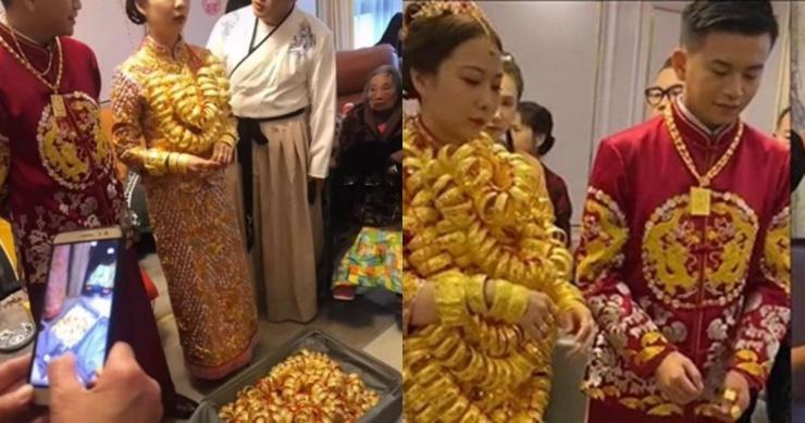 Cô dâu đeo vàng kín người, còn được nhà trai tặng số tiền cực khủng-3