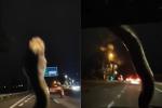 Tài xế phát hoảng thấy trăn bò lên kính lái khi ô tô chạy trên đường cao tốc