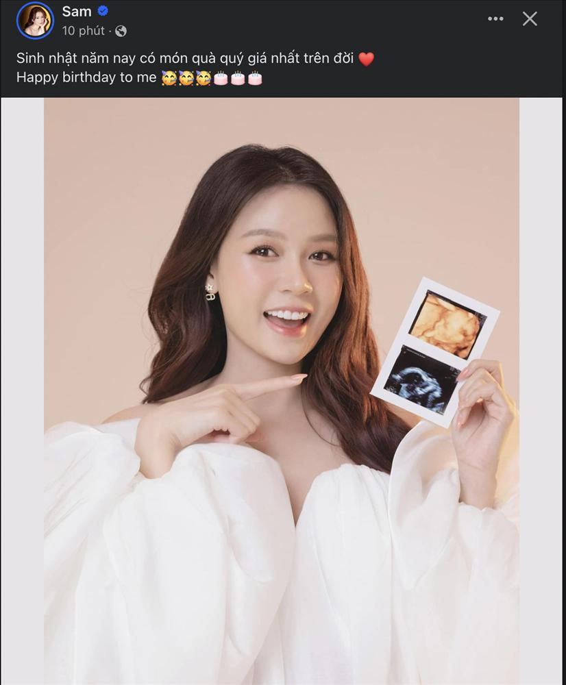 Sam ăn mừng lên chức mẹ bầu cùng hội bạn thân, Ngô Kiến Huy được nhắc về lời hứa 10 chỉ vàng-1
