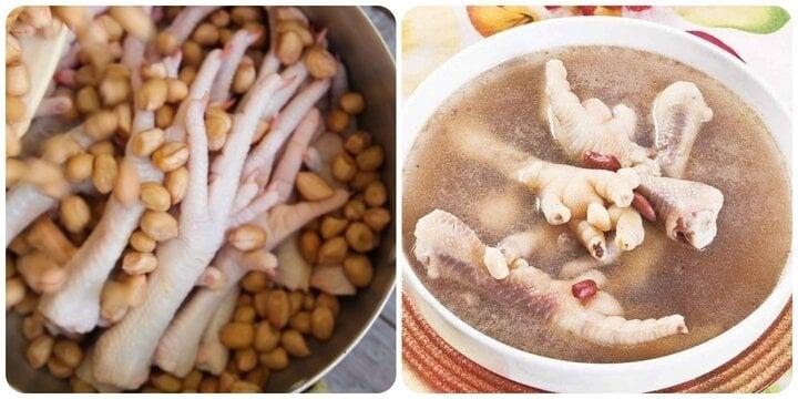 Chân gà hầm với lạc có tác dụng gì?-1