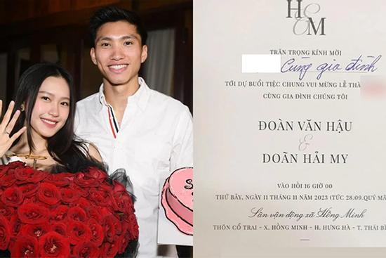 Lộ địa điểm Đoàn Văn Hậu tổ chức đám cưới với chân dài Hải My
