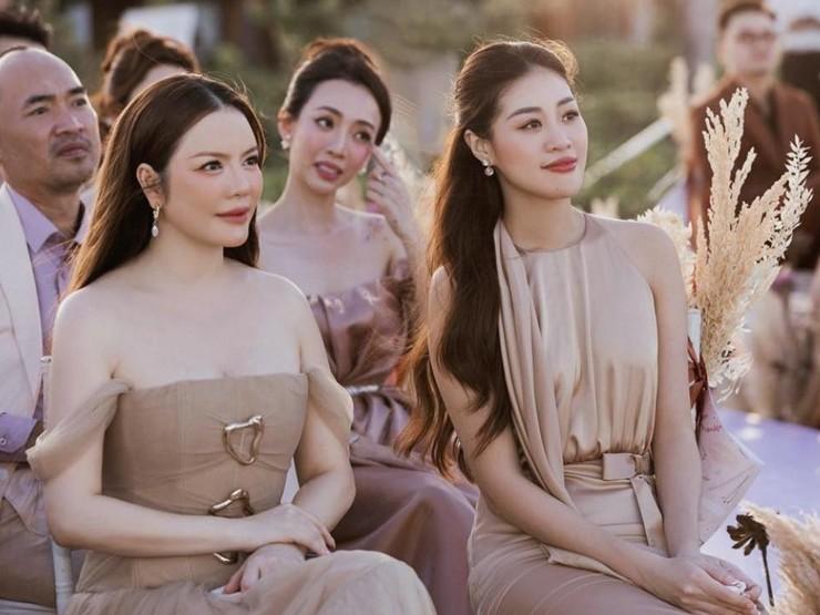 Đi đám cưới, mỹ nhân U45 vượt mặt Minh Hằng, Ninh Dương Lan Ngọc với váy khoe vòng 1-2