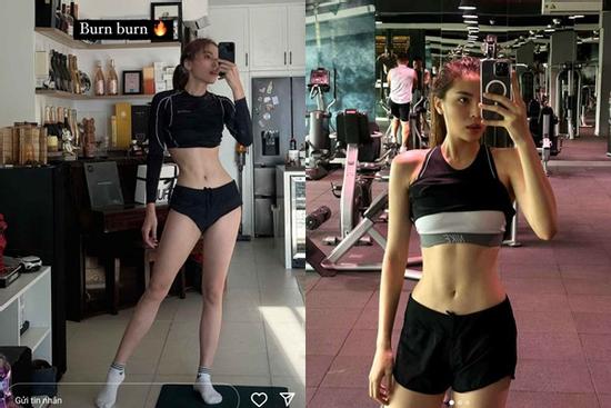 Kỳ Duyên gồng cơ mỗi ngày để chân thẳng như 'thước kẻ', body không mỡ thừa