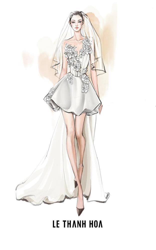 Puka diện váy cưới dáng ngắn được làm thủ công trong 200 giờ-2