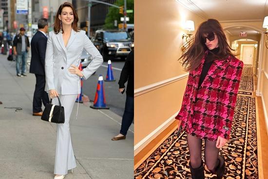 10 cách mặc áo blazer sang trọng và quý phái của Anne Hathaway