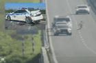 Cục CSGT lên tiếng về vụ xe tuần tra bị ô tô cứu thương đâm trên cao tốc