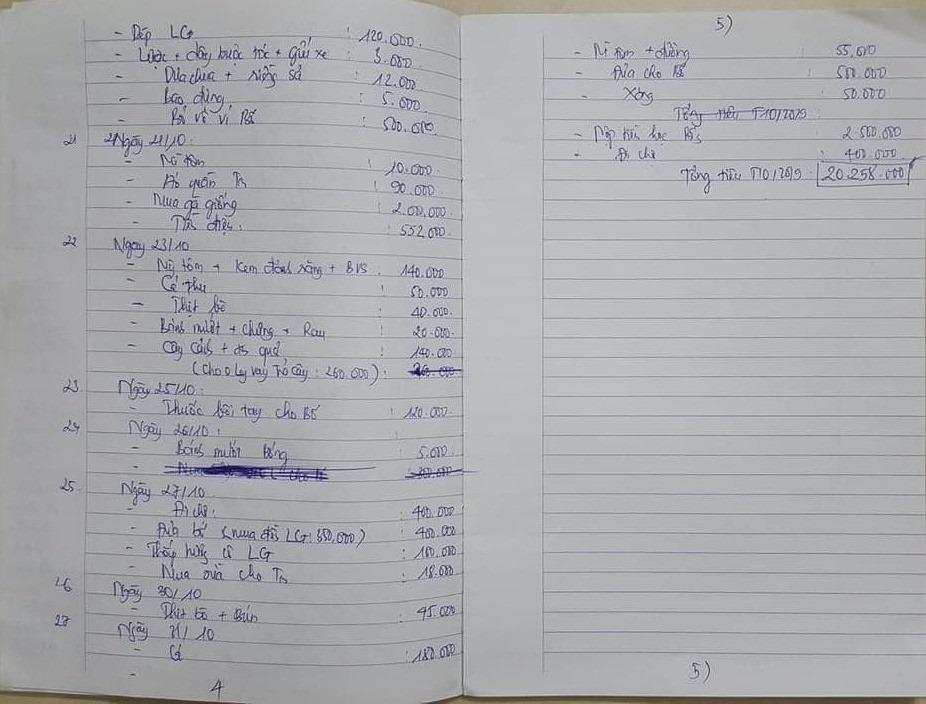 Bảng chi tiêu 20 triệu đồng/tháng của vợ và lời nhắn đừng hỏi tiền đi đâu hết-3