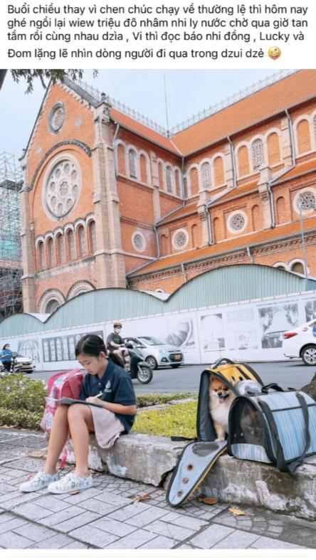 Phản ứng gây chú ý của Phùng Ngọc Huy khi nhìn thấy con gái Lavie đọc báo bên vệ đường-1