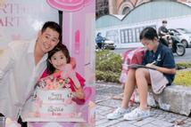 Phản ứng gây chú ý của Phùng Ngọc Huy khi nhìn thấy con gái Lavie đọc báo bên vệ đường