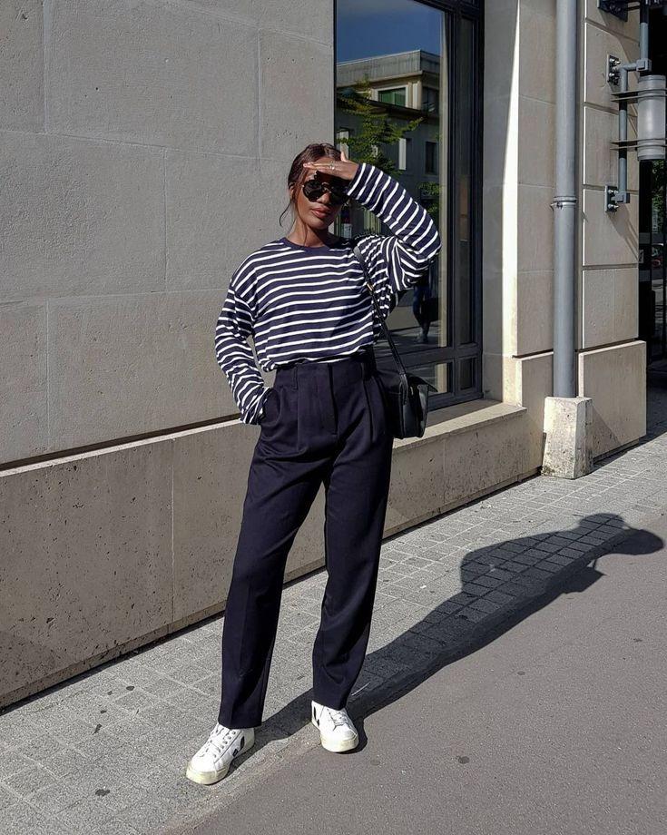 Phụ nữ Pháp bình chọn 3 kiểu quần này là cạ cứng với áo kẻ ngang-3