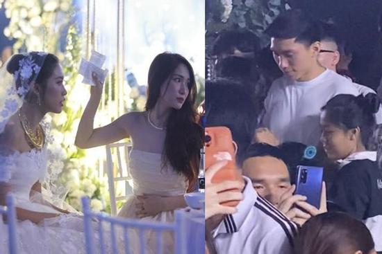 Tiệc cưới của Đoàn Văn Hậu gặp sự cố: Chú rể bị vây kín xin chữ ký