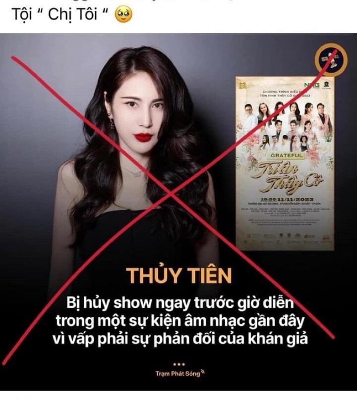 Xuất hiện thông tin bị hủy show phút chót, đại diện Thủy Tiên lên tiếng-1