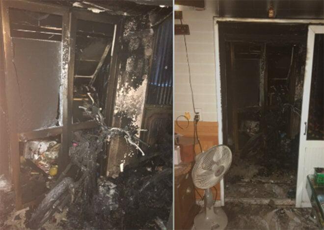 Hải Phòng: Dập tắt đám cháy lan từ xe máy, xe đạp điện ở chân cầu thang nhà dân-1