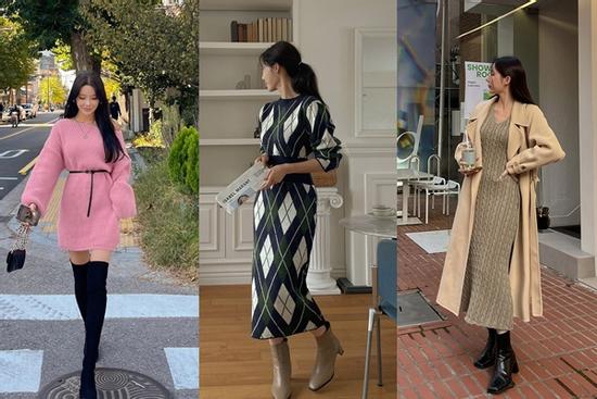 10 set váy len trẻ trung, sang trọng đáng tham khảo cho mùa lạnh