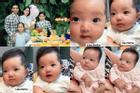 Mới 2 tháng tuổi, con gái út nhà Khánh Thi đã thay đổi rõ đường nét gương mặt