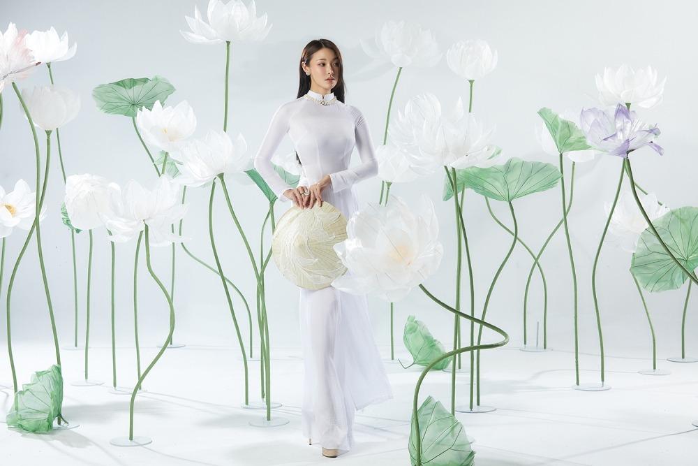 Trương Ngọc Ánh đọ sắc top 3 Hoa hậu Trái đất trong trang phục áo dài-3