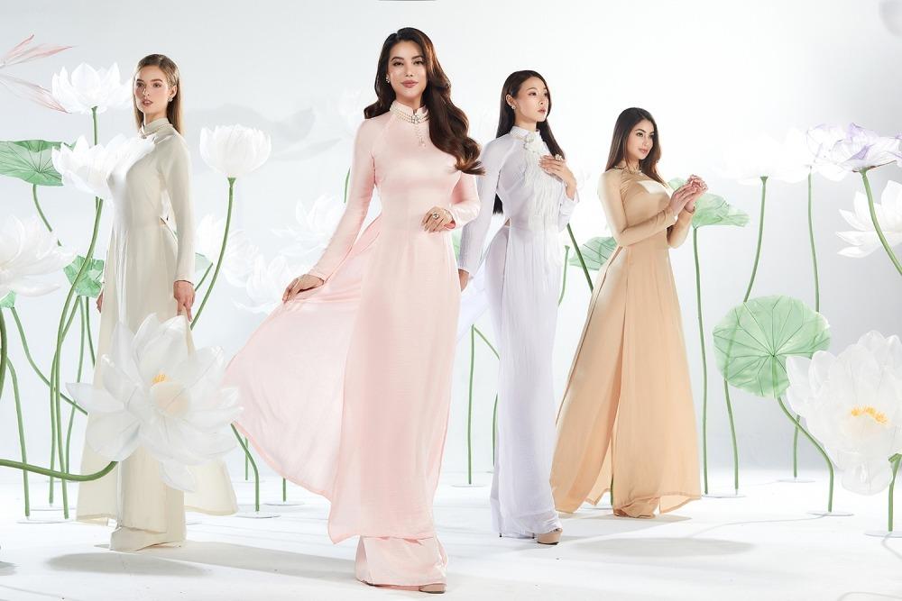 Trương Ngọc Ánh đọ sắc top 3 Hoa hậu Trái đất trong trang phục áo dài-1