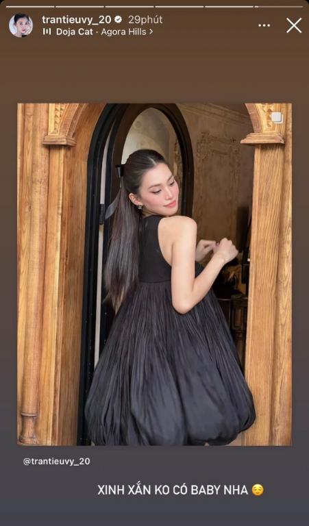 Hoa hậu Tiểu Vy nói gì sau khi bị cộng đồng mạng soi nghi vấn mang bầu?-2