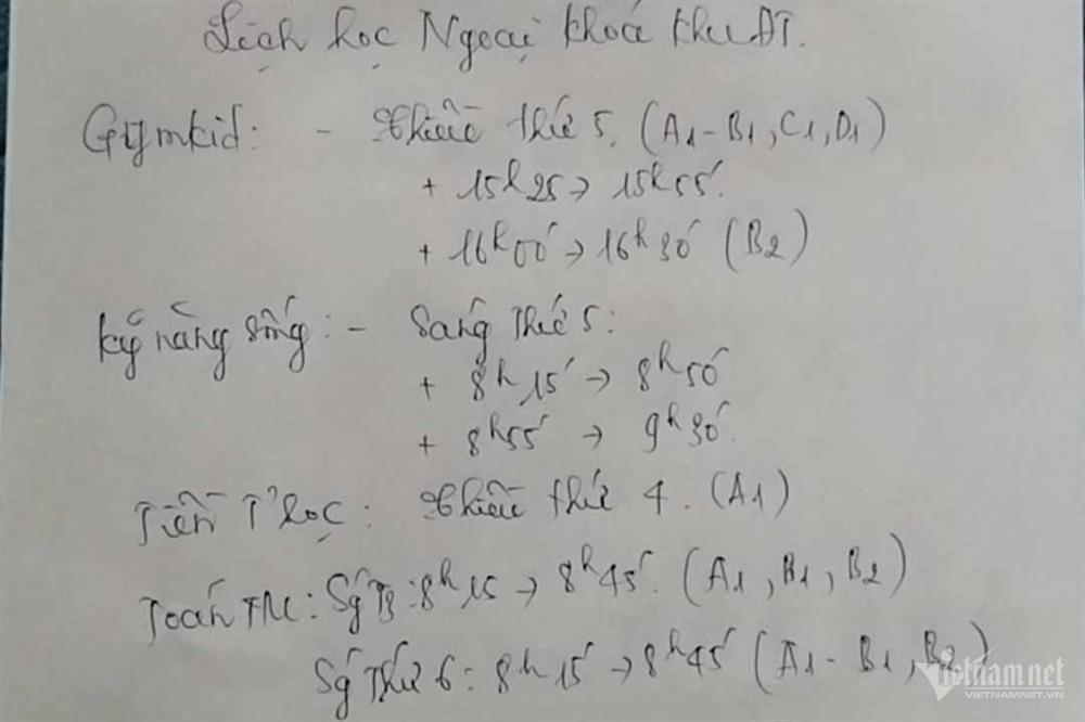 Phụ huynh Hà Nội tố trường bớt giờ chính khóa để dạy chương trình ngoại khóa-2