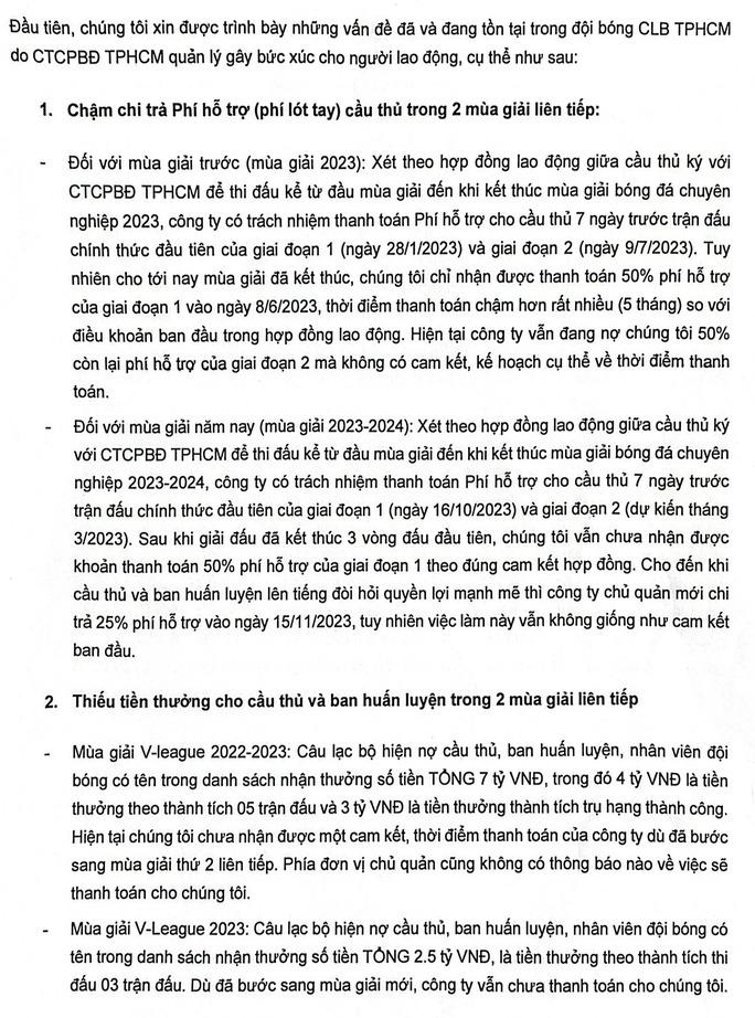 CLB TP.HCM nói về thông tin nợ lương, thưởng cầu thủ đến 30 tỉ đồng-3