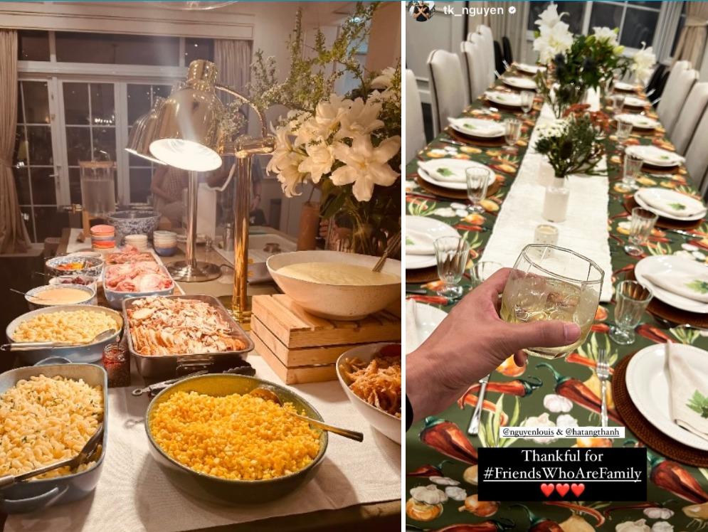 Vợ chồng Hà Tăng tổ chức tiệc mừng Lễ tạ ơn, nhìn qua đã thấy độ sang chảnh và hoành tráng-1