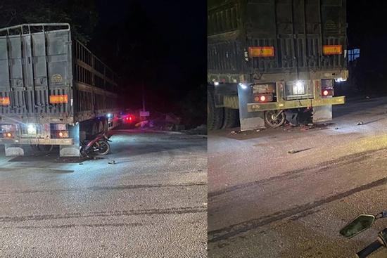 Đâm vào đuôi xe đầu kéo, thanh niên đi xe máy tử vong